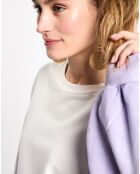 Sweat cr ml dip dye blanc/violet