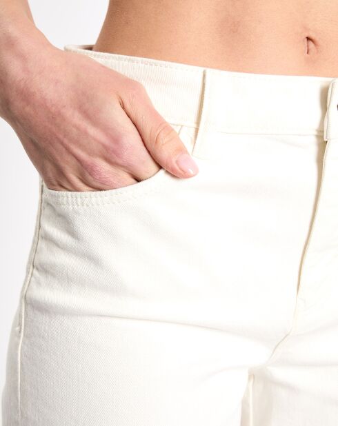 Short en denim blanc