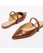 Mules en Cuir Jessa camel