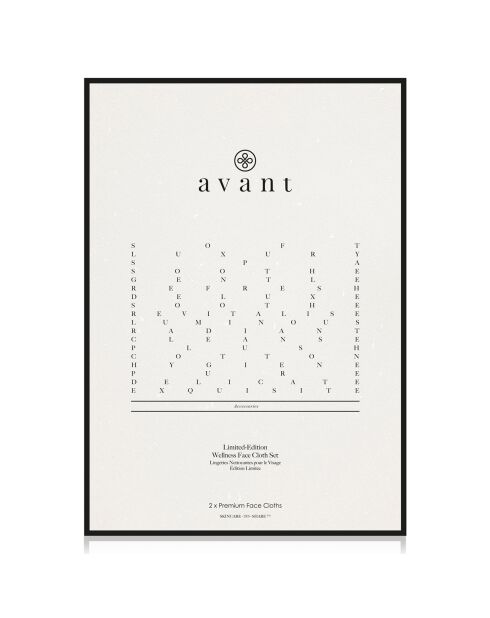 2 Serviettes pour le visage noires - 30x30 cm