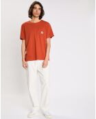 T-Shirt 100% Coton Bio Regular Fit Basic Pocket orange