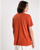 T-Shirt 100% Coton Bio Regular Fit Basic Pocket orange