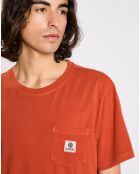 T-Shirt 100% Coton Bio Regular Fit Basic Pocket orange