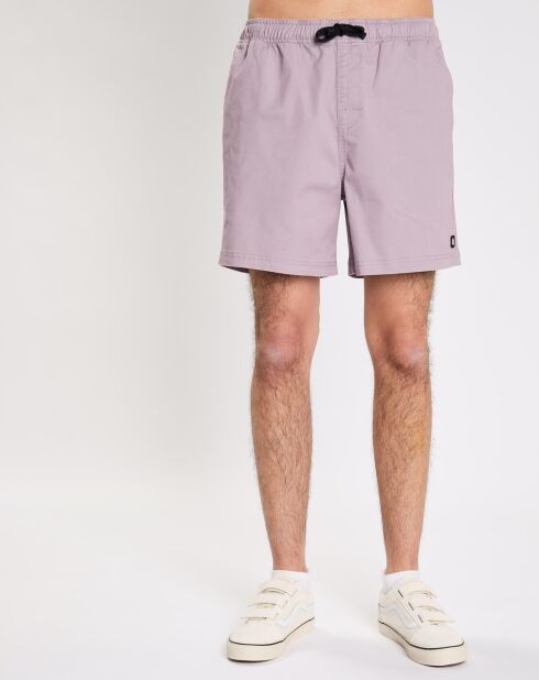 Hellviolette, lockere Shorts aus Valley-Twill