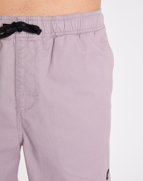 Hellviolette, lockere Shorts aus Valley-Twill