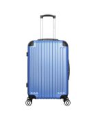 3 Valises 4 roues simples & Vanity Tage 75/65/55/46 cm bleues
