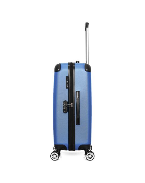 3 Valises 4 roues simples & Vanity Tage 75/65/55/46 cm bleues