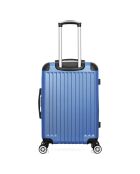 3 Valises 4 roues simples & Vanity Tage 75/65/55/46 cm bleues