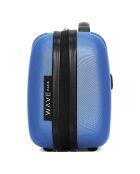 3 Valises 4 roues simples & Vanity Tage 75/65/55/46 cm bleues