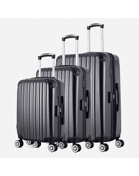 3 Valises 4 roues doubles Denali 75/65/55 cm noires