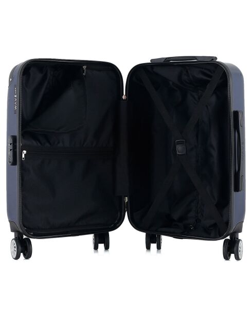 Valise Cabine 4 roues doubles 55 cm Denali bleu marine