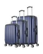 3 Valises 4 roues doubles Denali 75/65/55 cm bleu marine