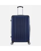 Valise Long Séjour 4 roues doubles 75 cm Denali bleu marine