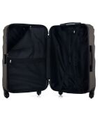 Mittelgroßer Reisekoffer mit 4 Einzelrollen 65 cm, donaubraun