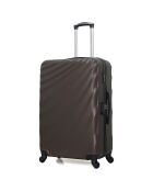 Maleta Long Stay con 4 ruedas individuales, 75 cm, marrón Danubio