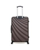 Maleta Long Stay con 4 ruedas individuales, 75 cm, marrón Danubio