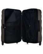 Maleta Long Stay con 4 ruedas individuales, 75 cm, marrón Danubio