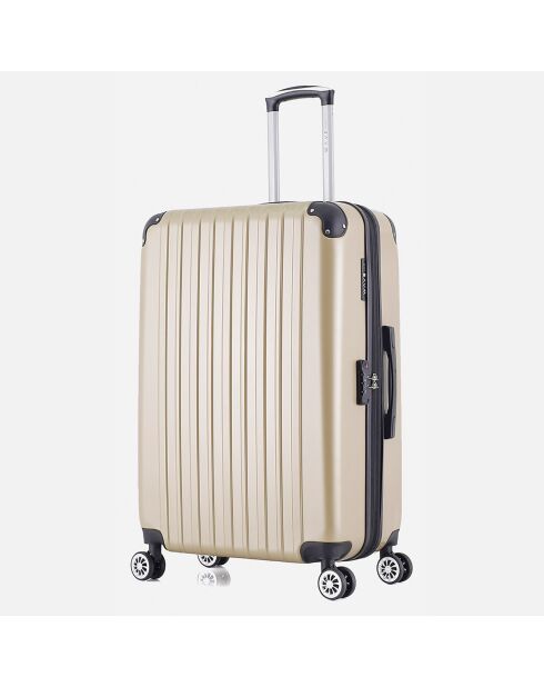 Koffer für einen längeren Aufenthalt mit 4 Doppelrollen 75 cm Denali beige