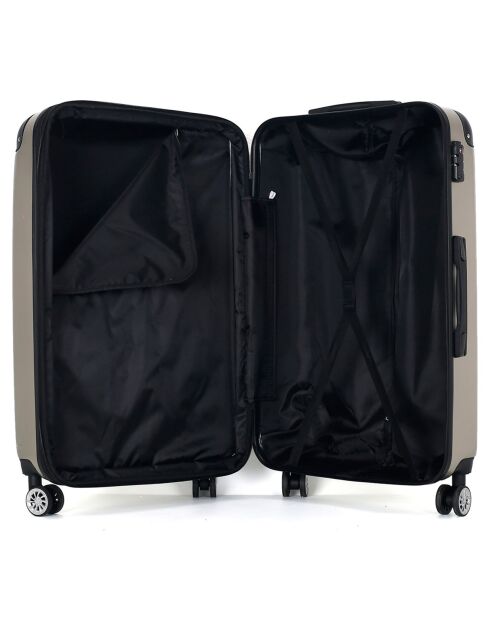 Koffer für einen längeren Aufenthalt mit 4 Doppelrollen 75 cm Denali beige