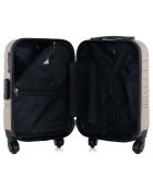 XXS Cabinekoffer 4 enkele wielen 46 cm Tiger beige