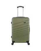 Valigia Medium Stay 4 ruote singole 65 cm Tiger verde kaki