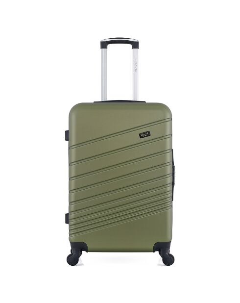 Valigia Medium Stay 4 ruote singole 65 cm Tiger verde kaki