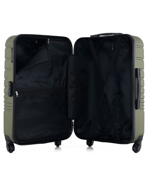 Valigia Medium Stay 4 ruote singole 65 cm Tiger verde kaki
