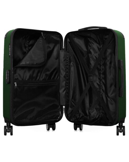 Valise Moyen Séjour 4 roues doubles 65 cm Tigre vert foncé