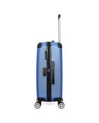 Mittelgroßer Reisekoffer mit 4 Doppelrollen 65 cm Tage blau