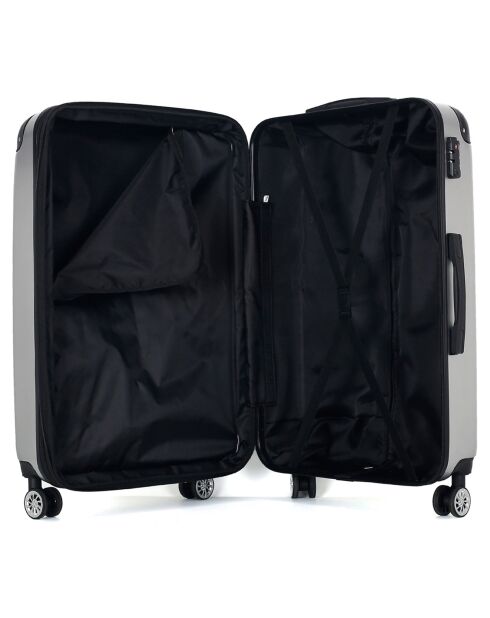 Valise Long Séjour 4 roues doubles 75 cm Denali grise