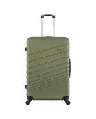 Valigia Long Stay 4 ruote singole 75 cm Tiger verde kaki