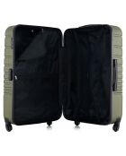 Valigia Long Stay 4 ruote singole 75 cm Tiger verde kaki