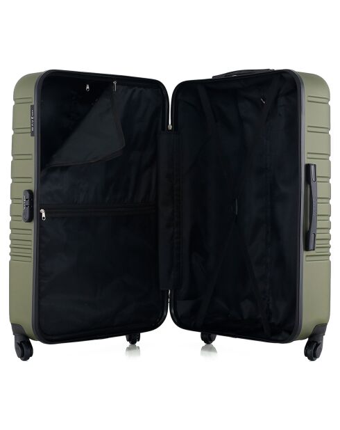 Valigia Long Stay 4 ruote singole 75 cm Tiger verde kaki
