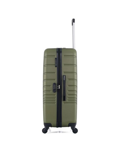 Valigia Long Stay 4 ruote singole 75 cm Tiger verde kaki