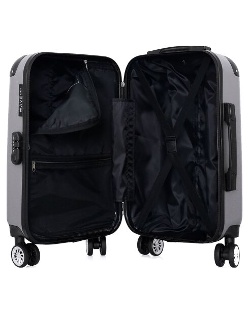 Valise Cabine 4 roues doubles 55 cm Tage grise