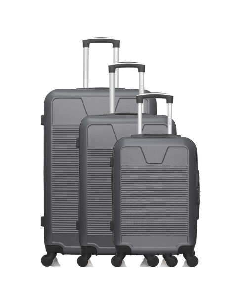 3 Selenga 4-Rad-Doppelkoffer 75/65/55 cm dunkelgrau