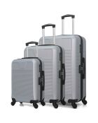 3 Valises 4 roues doubles Selenga 75/65/55 cm grises
