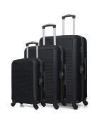 3 Valises 4 roues doubles Selenga 75/65/55 cm noires