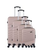 4 valigie semplici a 4 ruote Tigre 75/65/55/46 cm oro rosa