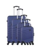 4 einfache Allradkoffer Tigre 75/65/55/46 cm marineblau