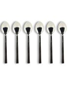 6 Cuillères de table Khos inox/noir - 5x5x25 cm