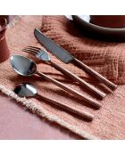 6 Cuillères de table Khos cuivre/inox - 5x5x25 cm