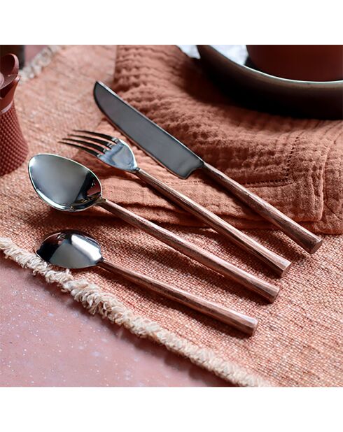 6 Cuillères de table Khos cuivre/inox - 5x5x25 cm