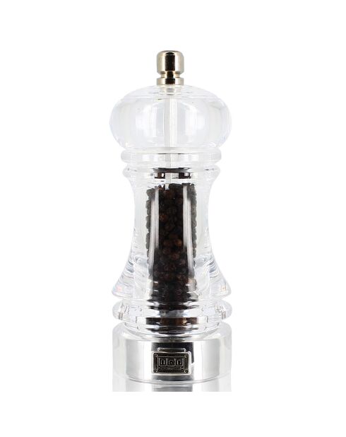 Moulin à poivre classic Azel transparent - 5.5x5.5x15.5 cm