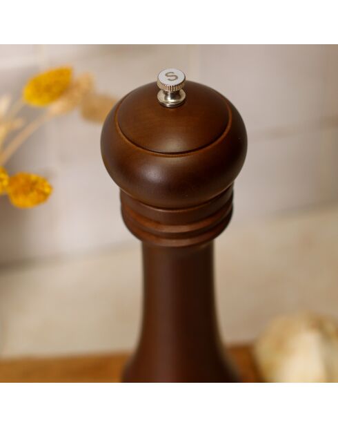 Moulin à sel profesionnel chocolat - 7x7x30 cm