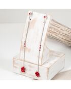 Given Flor Ohrringe silber/rot