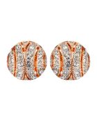 Delona goud/witte oorbellen