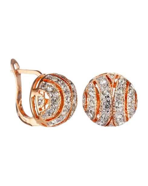 Delona goud/witte oorbellen