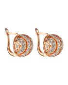 Delona goud/witte oorbellen