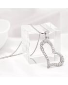 Collier Valentino argenté/blanc